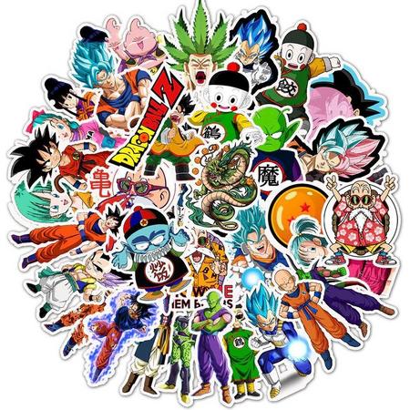 Dragon Ball Z Stickers - Stickers Volwassenen - Anime - Manga - Goku - Vinyl Stickers - 50 st