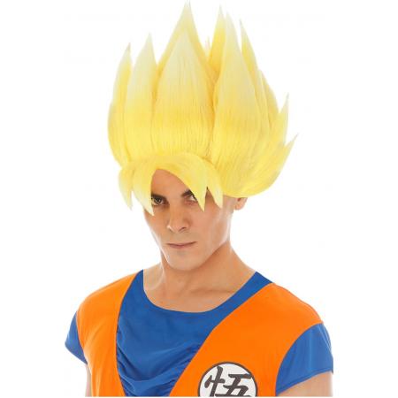 Gele Goku Saiyan Dragon Ball Z™ pruik voor volwassenen - Verkleedpruik