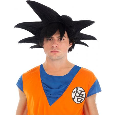 Zwarte Goku Saiyan Dragon Ball Z™ pruik voor volwassenen - Verkleedpruik