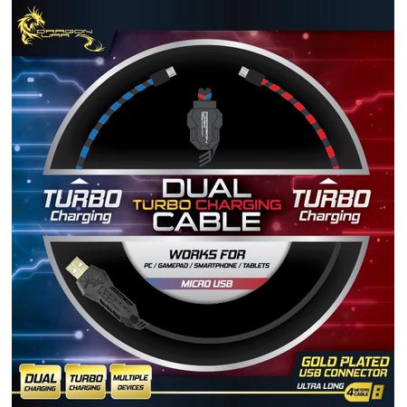Dragon War Dual Turbo Charging Cable Ps4 / All Micro Usb