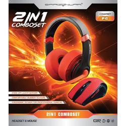 Dragonwar 2 in 1 Combo Set Gaming Headset Mouse Red Edition