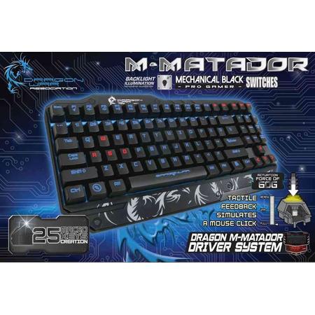 Dragonwar M-Matador Toetsenbord Qwerty - Zwart