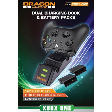 Dragonwar Xbox One Dual Charging Dock Battery Packs