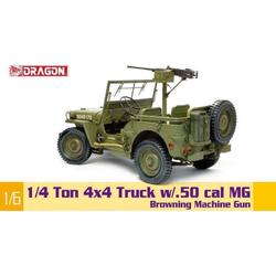 1:6 Dragon 75052 1/4-Ton 4x4 Truck w/M2 .50-cal Machine Gun Plastic kit