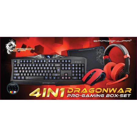 Dragonwar 4 in 1 Pro-Gaming Box-Set Azerty Red Edition