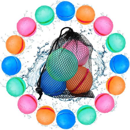 DreamGoods Herbruikbare Waterballonnen - 16 Stuks - Zelfsluitend - Duurzaam - Waterspeelgoed - Buitenspeelgoed