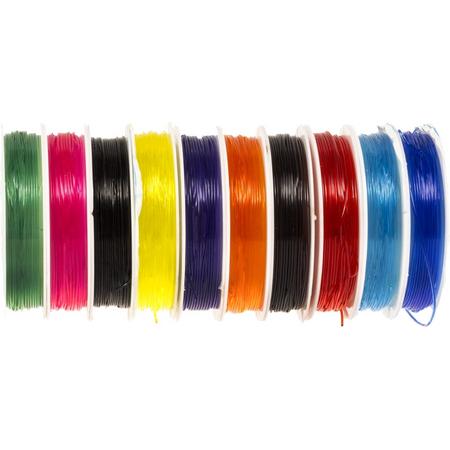 Gekleurd Elastiek (1 mm) Mix Color (10 x 4.5 Meter)