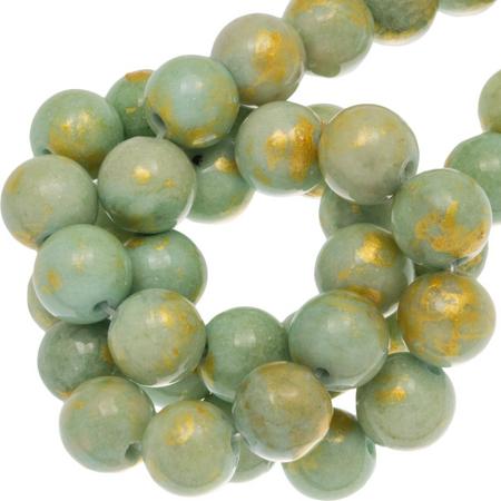 Mashan Jade Kralen (8 mm) Olive (52 stuks)