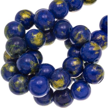 Mashan Jade Kralen (8 mm) Prussian Blue (52 stuks)