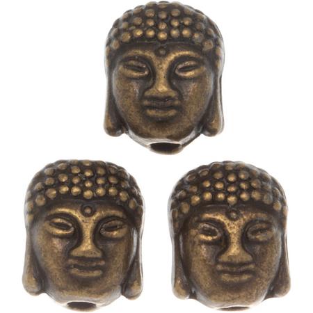 Metalen Kralen Buddha (10.5 x 8.5 mm) Brons (15 stuks)