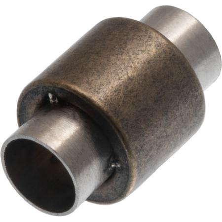 Stainless Steel Magneetslot (Binnenmaat 6 mm) Antiek Brons (1 Stuk)