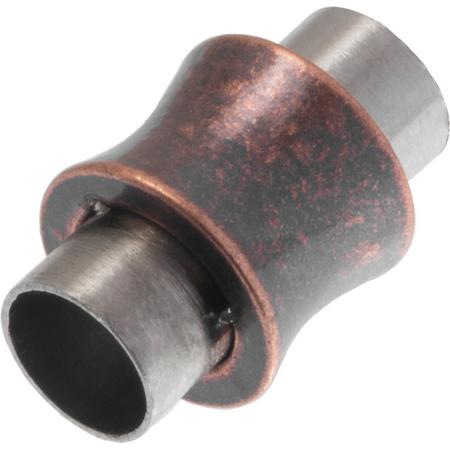 Stainless Steel Magneetslot (Binnenmaat 6 mm) Red Copper (1 Stuk)