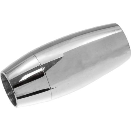 Stainless Steel Magneetslot (Binnenmaat 8 mm) Antiek Zilver (1 Stuk)
