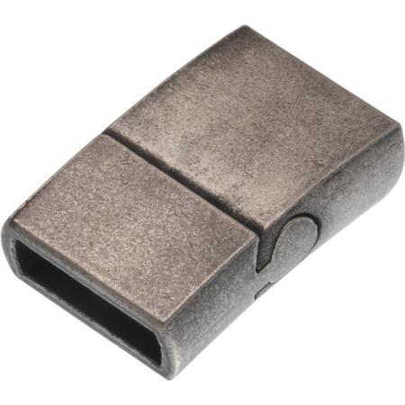 Stainless Steel Magneetslot Mat (Binnenmaat 10 x 3 mm) Gunmetal (1 Stuk)