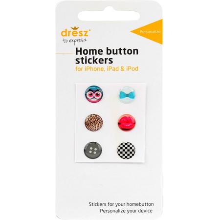 Dresz Home-button Sticker 1 Cm 6-delig