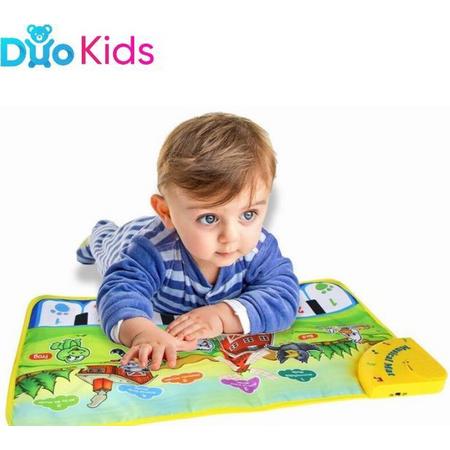 Duo Kids - Muzikaal Educatief speelmatje 40 x 60 CM - Baby / Peuter Kinderen Speelgoed met Geluid en Licht effecten - Dieren Boerderij tapijt