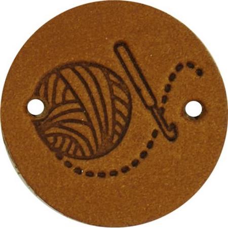 Leren Label Crochet / haken rond 2cm - Durable - 2 stuks