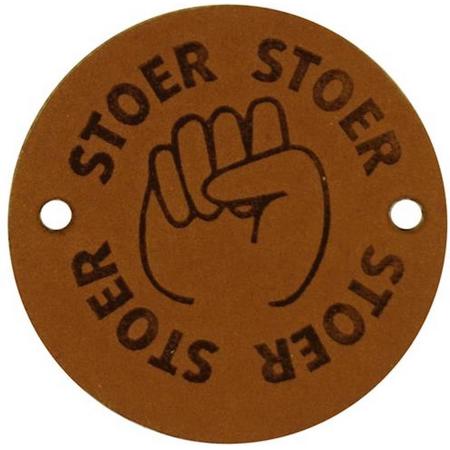 Leren Label Stoer rond 3,5cm - Durable - 2 Stuks