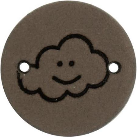Leren Label wolk rond 2cm - Durable - 2 stuks