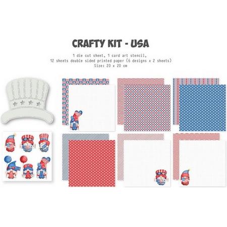 Dutch Doobadoo Crafty Kit USA 20x20cm 473.005.039 (02-23)