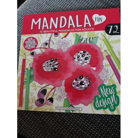 Mandala Kleurboek voor Volwassenen met 72 Kleurplaten - kleurplaat - tekenen - inkleuren - kleurtjes - rood klaproos