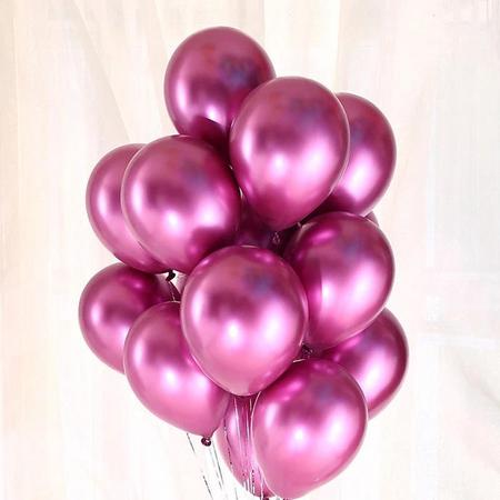 50 luxe metallic ballonnen - Roze metallic - Luxe uitstraling, premium kwaliteit
