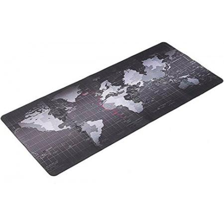 Muismat – Grote muismat – Gaming muismat – Gaming mat – Game muismat – Wereldkaart – 30 x 80 cm – Landkaart