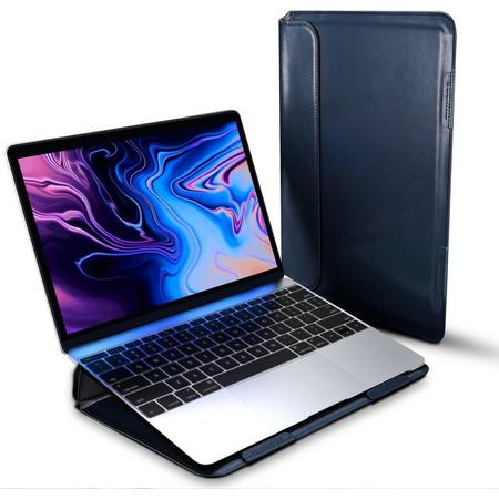 Dux Ducis - Sleeve hoes met standfunctie - MacBook 15 inch - Blauw
