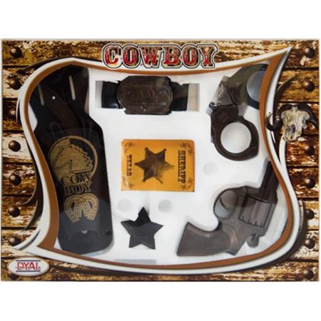 Dyal speelgoed set - Cowboy set deluxe: Sheriff met 12 shots pistool