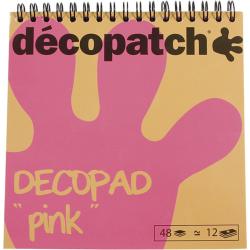 Décopatch Decopad schrijfblok & schrift 48 vel Beige, Zwart, Roze