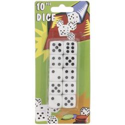 Witte Dobbelstenen in verpakking - 10 STUKS - Luxe dobbelstenen - bordspel - yahtzee - monopoly - poker - dobbelen - kaartspel - spel - spelletjes - kleur WIT