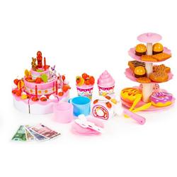 Cake series DIY delicious cake 125 delige set met snijdbare taart - Met licht en geluid - Perfect voor feestjes - Geschikt voor kinderen vanaf 3 jaar
