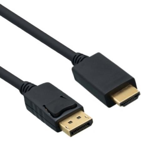 EECONN Displayport - HDMI Kabel, Zwart, 3m