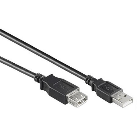 EECONN USB 2.0 Verlengkabel, A - A, Zwart, 0.5m