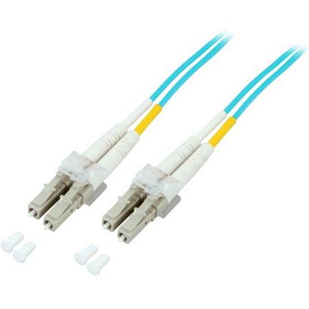 EFB Elektronik LWL Duplex Patchkabel LC-LC 3m 50/125 Glasvezel kabel OM3 Blauw