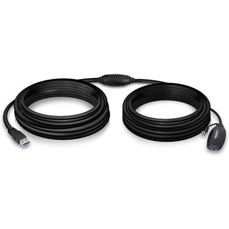 Eminent EM1531 USB-kabel 10 m USB A Mannelijk Vrouwelijk Zwart