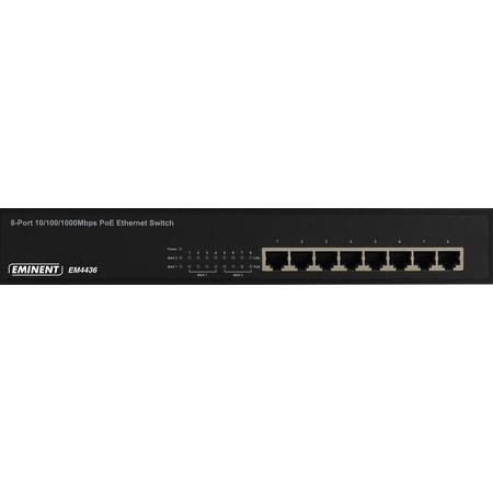 Eminent EM4436 netwerk-switch Unmanaged Gigabit Ethernet (10/100/1000) Zwart Power over Ethernet (PoE)