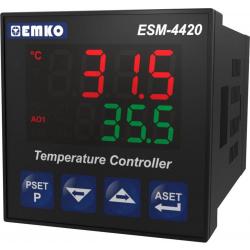 Emko ESM-4420 2-punt, P, PI, PD, PID Temperatuurregelaar J, K, R, S, T -200 tot 1700 °C Relais 5 A, SSR (l x b x h) 95