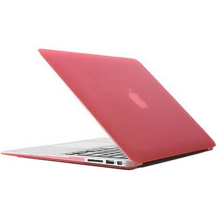 Frosted Hard Plastic beschermend hoesje voor Macbook Air 11.6 inch(roze)