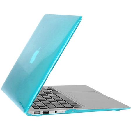 MacBook Air 11.6 inch 3 in 1 Kristal patroon Hardshell ENKAY behuizing met ultra-dun TPU toetsenbord over en afsluitende poort pluggen (blauw)