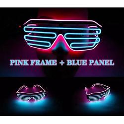 Carnaval - LED bril basic - Festivalbril - LED verlichting - PINK-BLUE