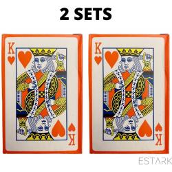 ESTARK® Luxe Speelkaarten 2 STUKS - Plastic Coating - Poker Kaarten - kaartspel - Spelkaarten - Spel Kaart - 2 x 56 - Gezelschapsspel - Spelen - Playing Cards (2)