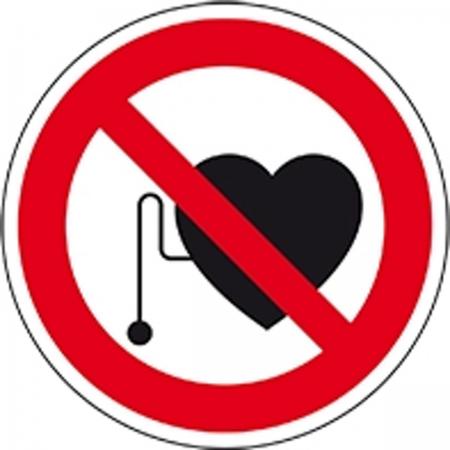 Dubbelzijdige verbodssticker ‘Verboden voor personen met pacemaker