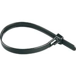 Kabelbinder, kan worden heropend, zwart, polyamide, 7, 5 mm breed, 100/VE, lengte 250 mm