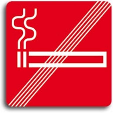 Verbodssticker Roken verboden , rood