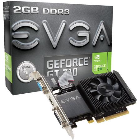 EVGA 02G-P3-2713-KR GeForce GT 710 2GB GDDR3 videokaart