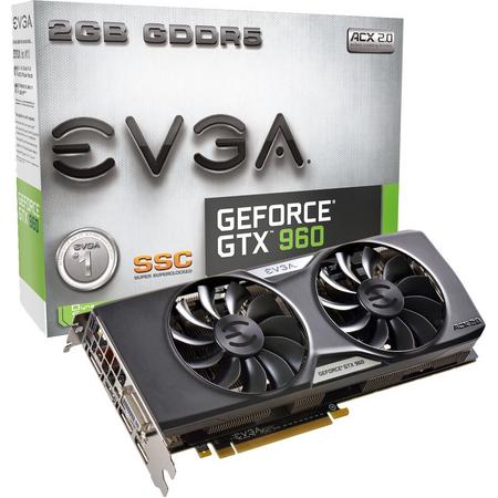 EVGA 02G-P4-2966-KR GeForce GTX 960 2GB GDDR5 videokaart