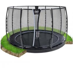   Dynamic groundlevel trampoline ø305cm met veiligheidsnet - zwart