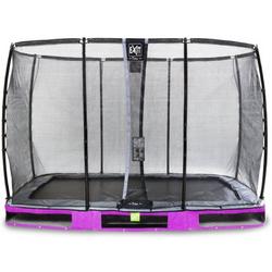  Elegant Premium inground trampoline 214x366cm met Deluxe veiligheidsnet - paars