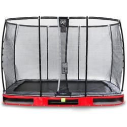  Elegant Premium inground trampoline 214x366cm met Deluxe veiligheidsnet - rood